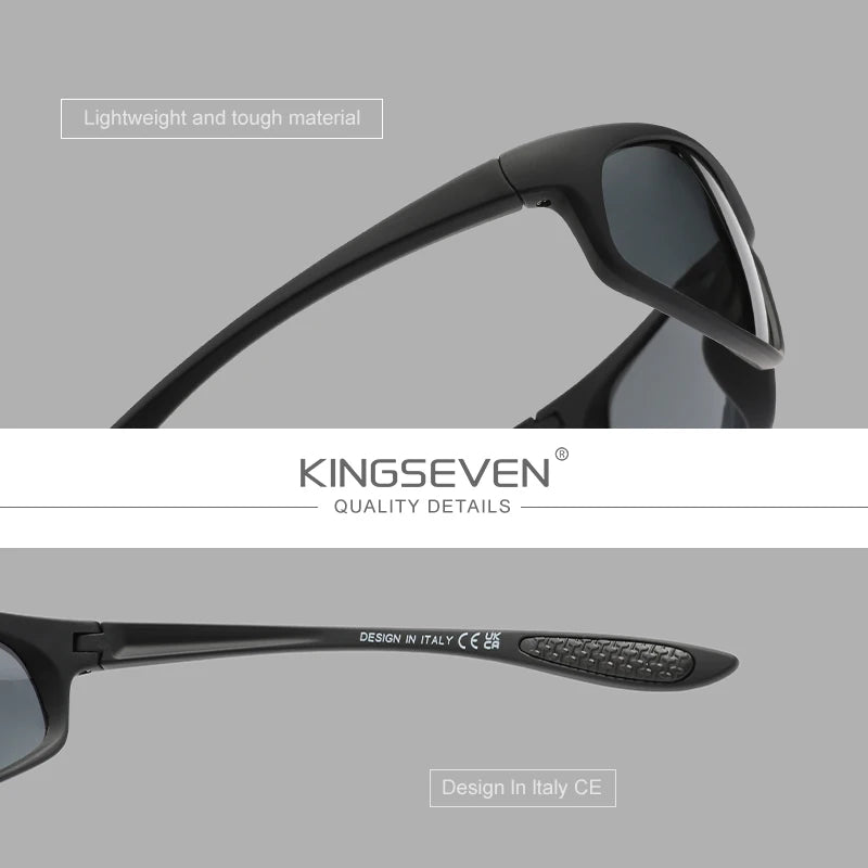 KINGSEVEN Brand Sports Men's Polarized Sunglasses TR90 Frame Mirror Eyewear Sun glasses Men Goggle lunette de soleil