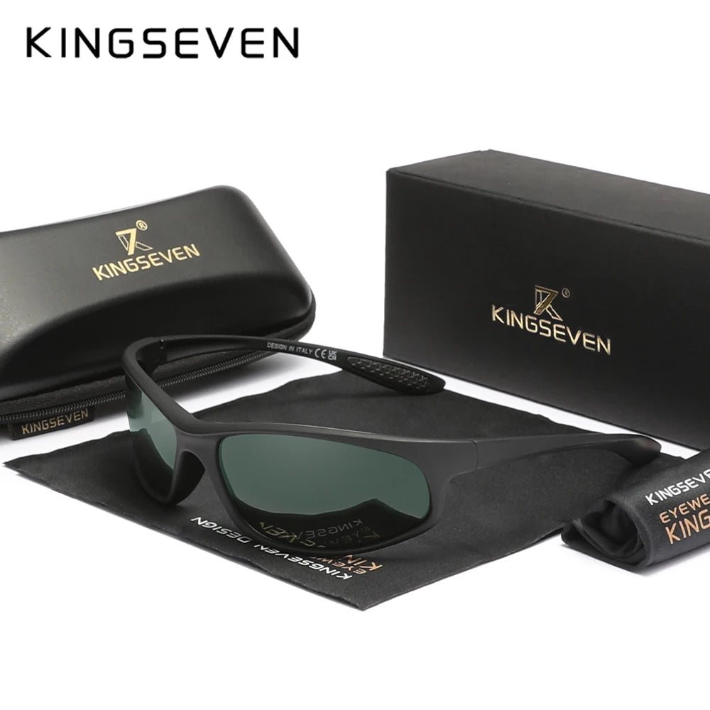 KINGSEVEN Brand Sports Men's Polarized Sunglasses TR90 Frame Mirror Eyewear Sun glasses Men Goggle lunette de soleil