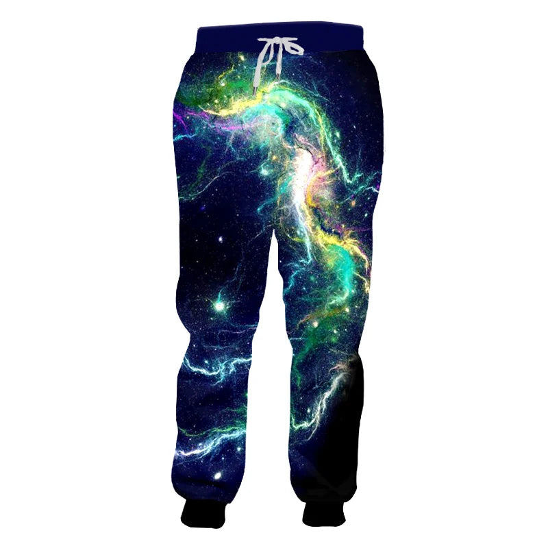 Galaxy Space Planet Pattern 3D Printed Fashion Men's Joggers Pants Streetwear Autumn Sweatpants Unisex Casual Trousers MP26