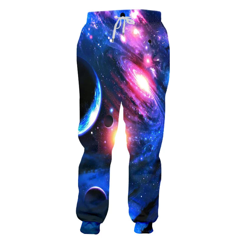 Galaxy Space Planet Pattern 3D Printed Fashion Men's Joggers Pants Streetwear Autumn Sweatpants Unisex Casual Trousers MP26