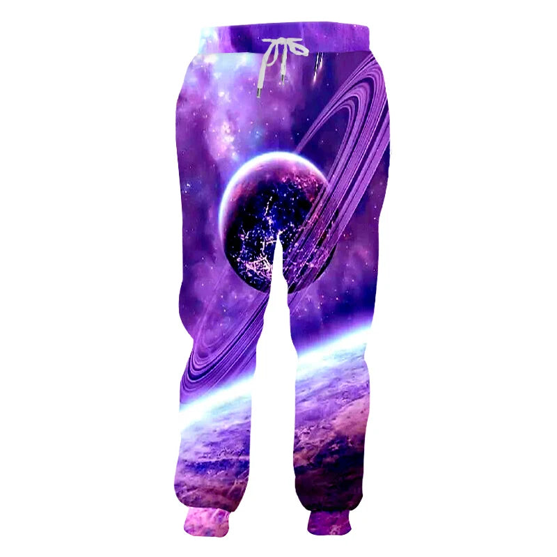 Galaxy Space Planet Pattern 3D Printed Fashion Men's Joggers Pants Streetwear Autumn Sweatpants Unisex Casual Trousers MP26