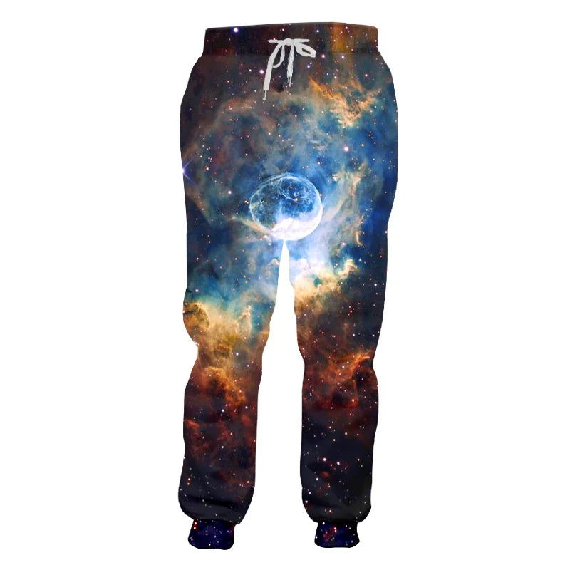 Galaxy Space Planet Pattern 3D Printed Fashion Men's Joggers Pants Streetwear Autumn Sweatpants Unisex Casual Trousers MP26