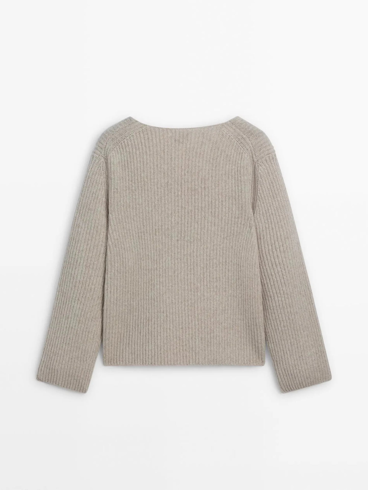 Ethereal MD 2025 massdutti spring new style of Women's casual slackness slouch minimalist brown crew neck sweater sweater