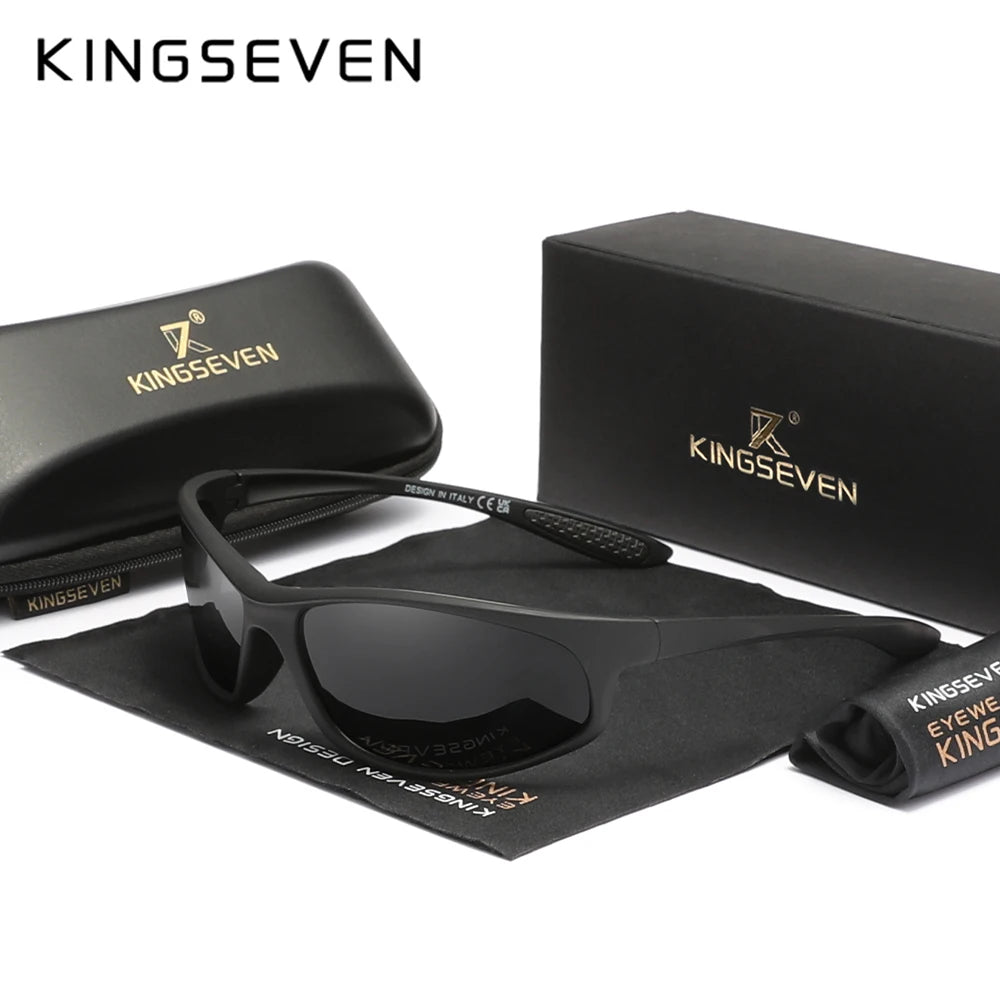 KINGSEVEN Brand Sports Men's Polarized Sunglasses TR90 Frame Mirror Eyewear Sun glasses Men Goggle lunette de soleil