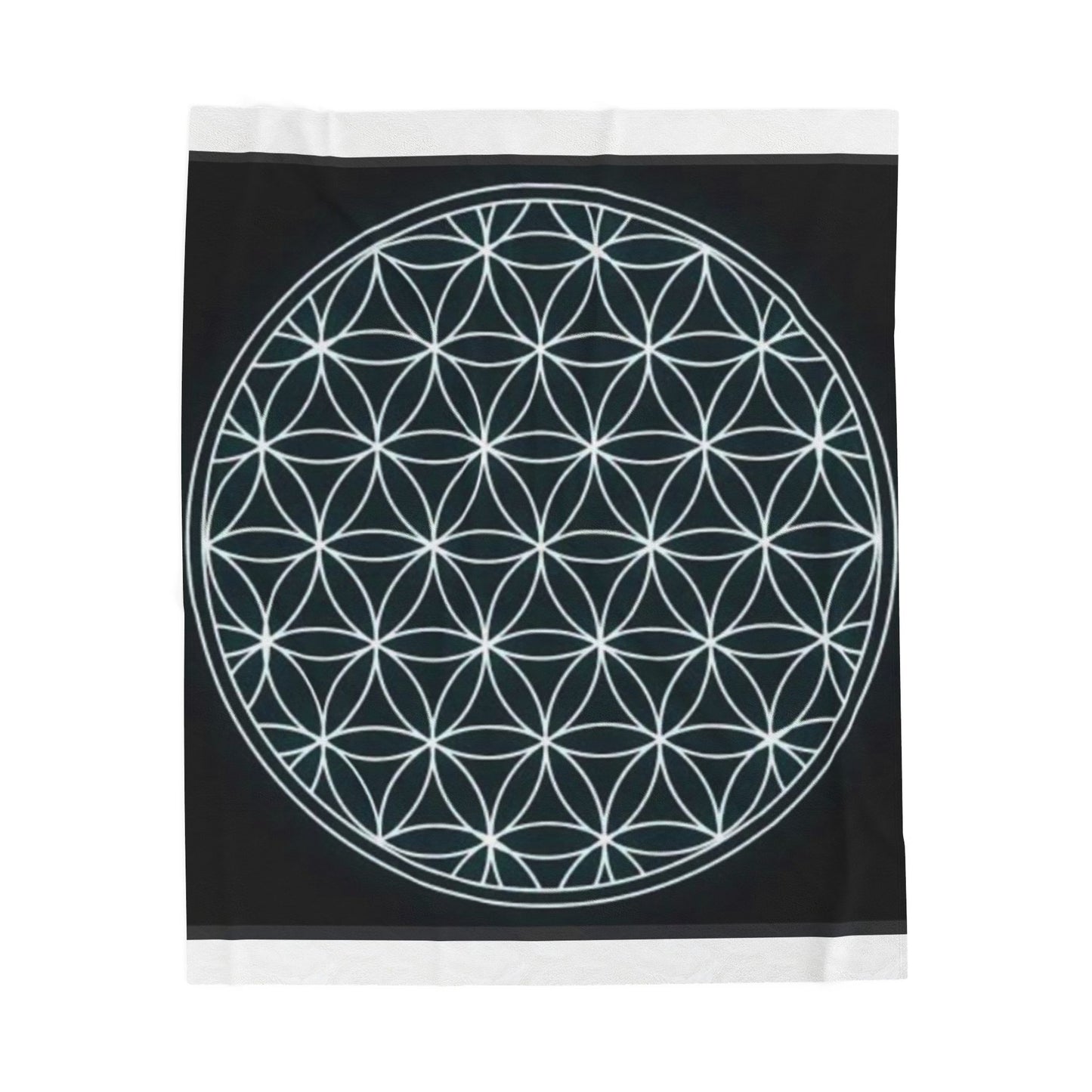 Cozy Velveteen Plush Blanket with Floral Mandala Design