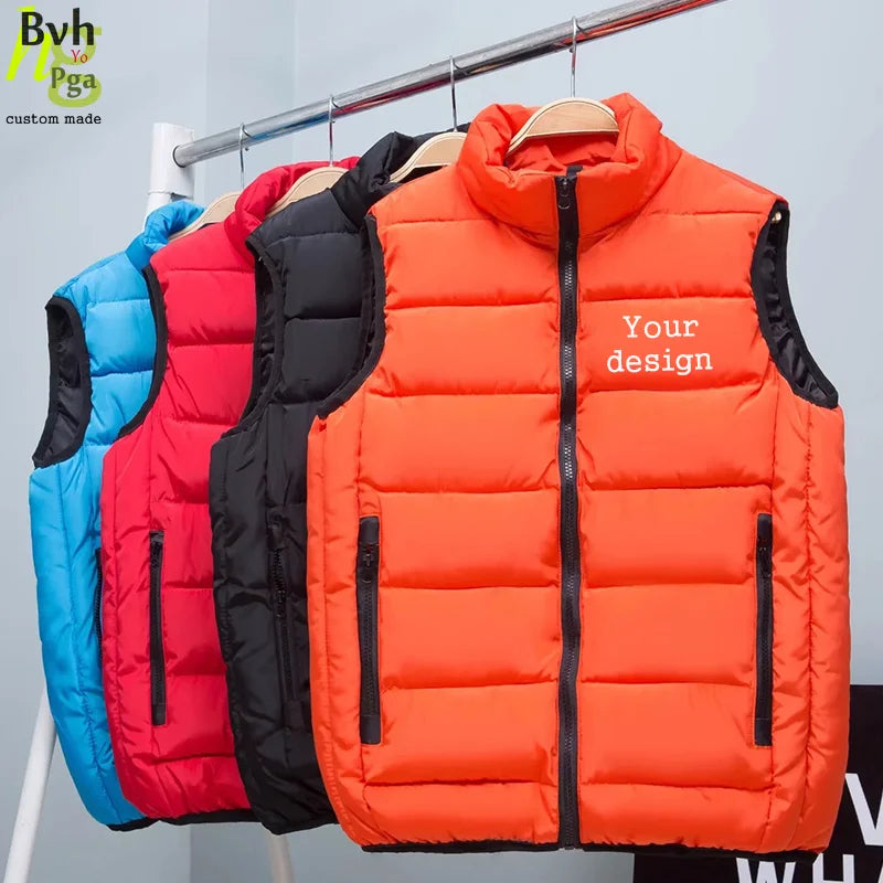 Customized/DIY logo vest personality logo casual men's and women's slim sleeveless top vest autumn and winter clothing