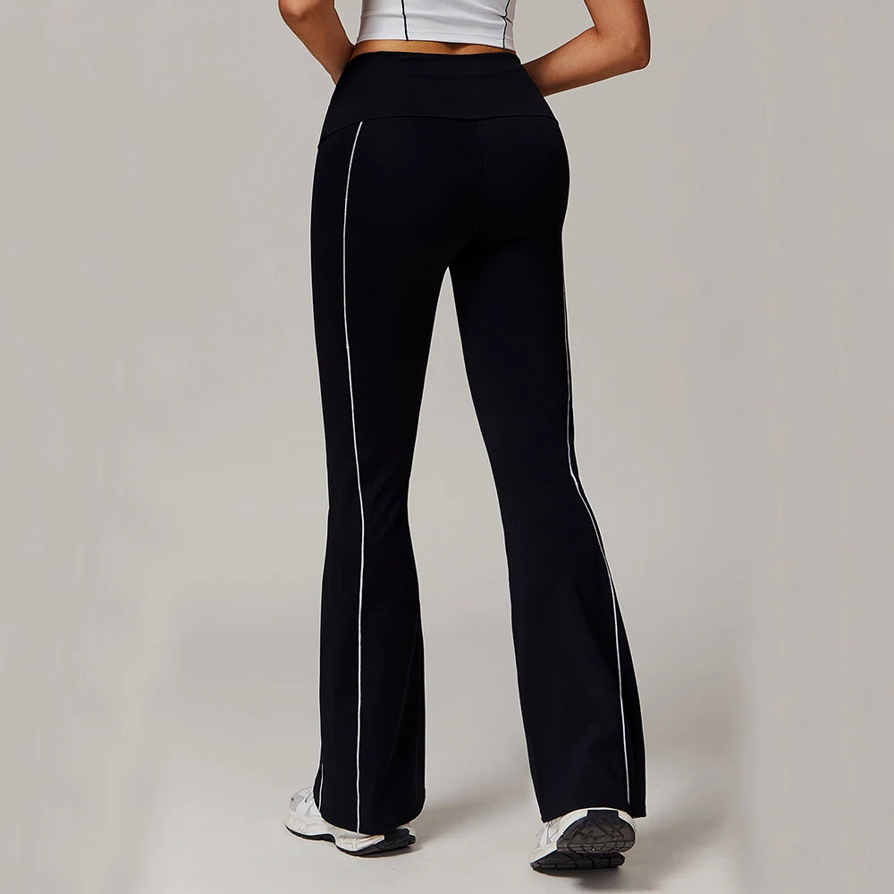 Yoga Leggings for Women Wide-leg Pants High Waist Fitness Flared Pants Dance Workout Running Training Trousers Gym Bell-bottoms