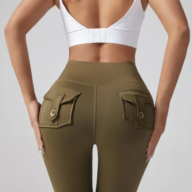Yoga Leggings for Women Gym Fitness Sports Wear Workout Running Tights Scrunch Butt Yoga Pants With Pockets