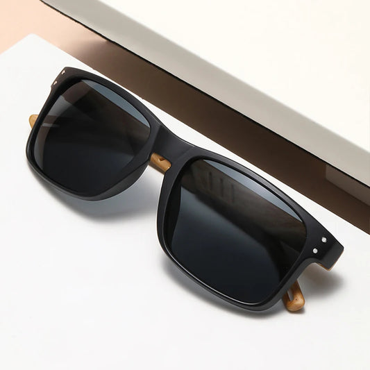 1PCS New Brand Designer sunglasses men women Imitation Wood Sun Glasses UV400 Mirror Lenses Eyewear 2025 Rectangle Sunglass
