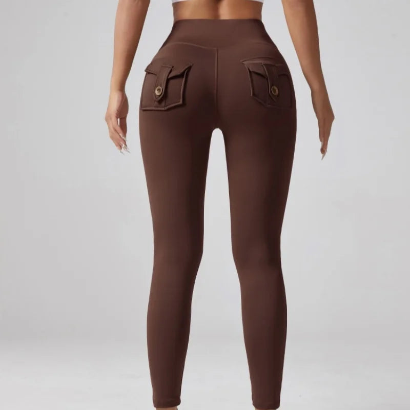 Yoga Leggings for Women Gym Fitness Sports Wear Workout Running Tights Scrunch Butt Yoga Pants With Pockets