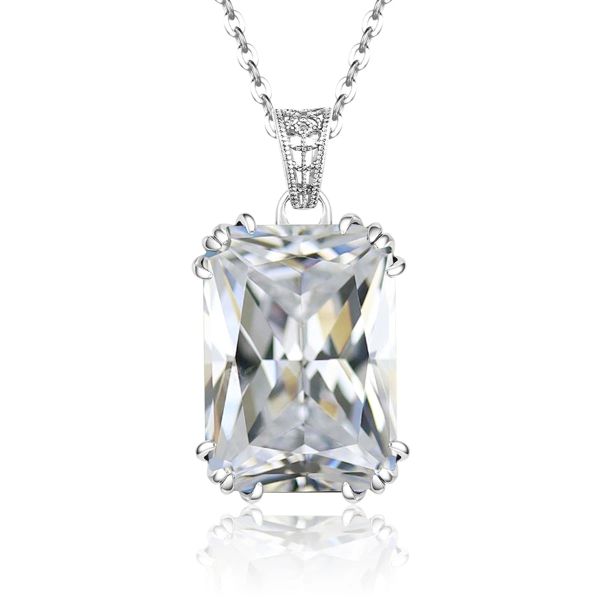 Genuine 925 Sterling Silver Pendant For Women Citrine 18K Gold Color Necklace Pendants Bohemia Filigree Flower Design Jewelry
