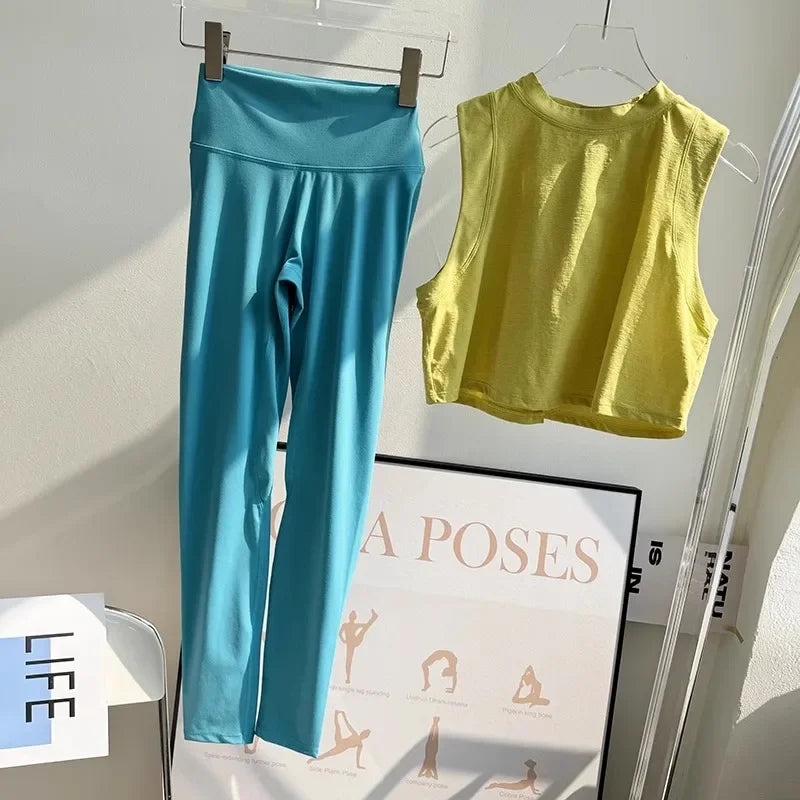 Yoga Leggings Women Fitness Leggings Running Cycling Pants Breathable Sports Leggings High Waist Summer Workout Gym Clothing