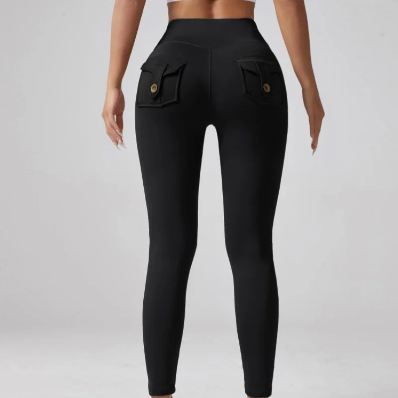 Yoga Leggings for Women Gym Fitness Sports Wear Workout Running Tights Scrunch Butt Yoga Pants With Pockets