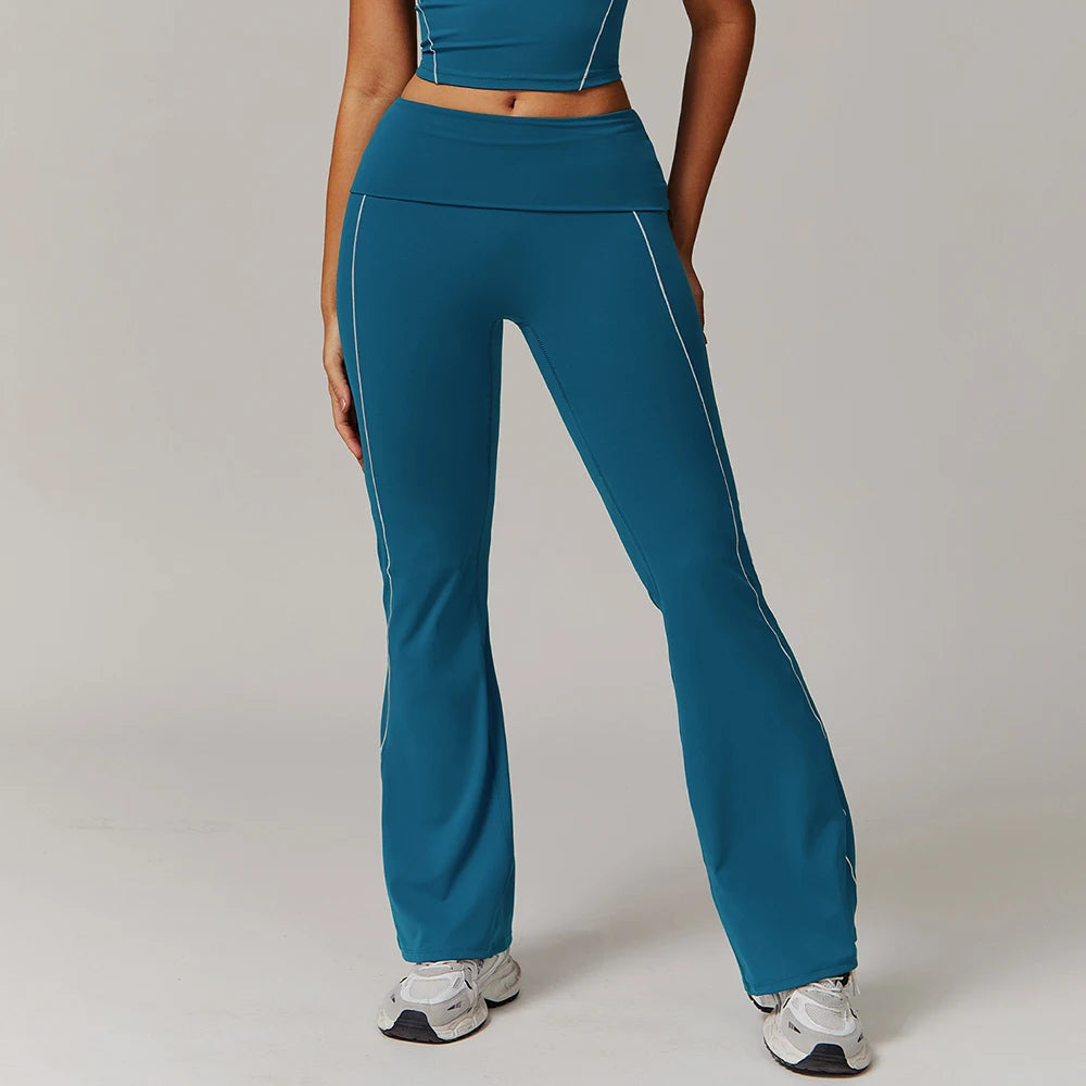 Yoga Leggings for Women Wide-leg Pants High Waist Fitness Flared Pants Dance Workout Running Training Trousers Gym Bell-bottoms
