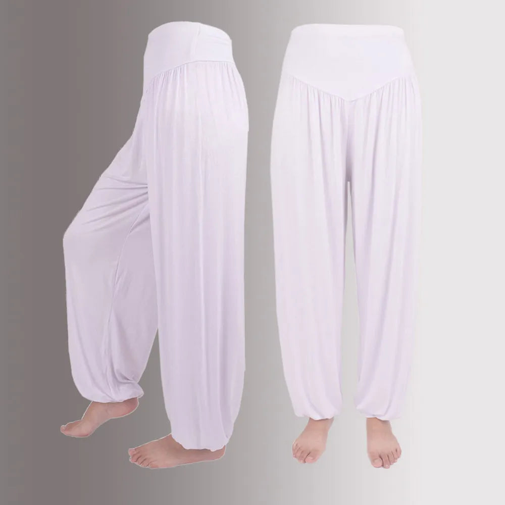 2024 Women Yoga Pants Women Elastic Loose Soft Yoga Sports Pants Casual Pants for Women Middle Waisted Cotton Blend Trousers